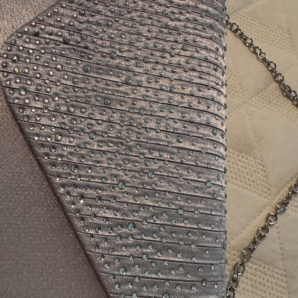 Elegant Silver Clutch Bag